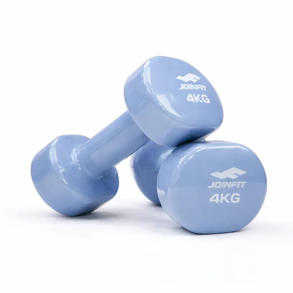 Pair of 4kg Vinyl Coated Dumbbell
