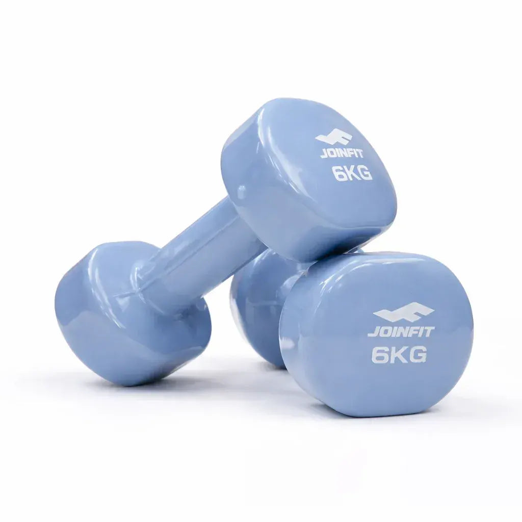 Pair of 6kg Vinyl Coated Dumbbell