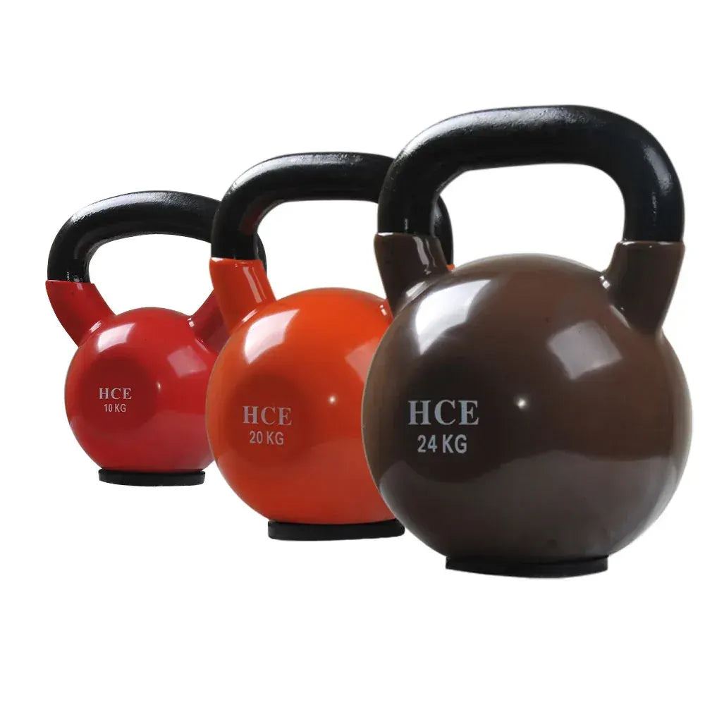 16,20,24kg Cast Iron Vinyl Kettlebell Package