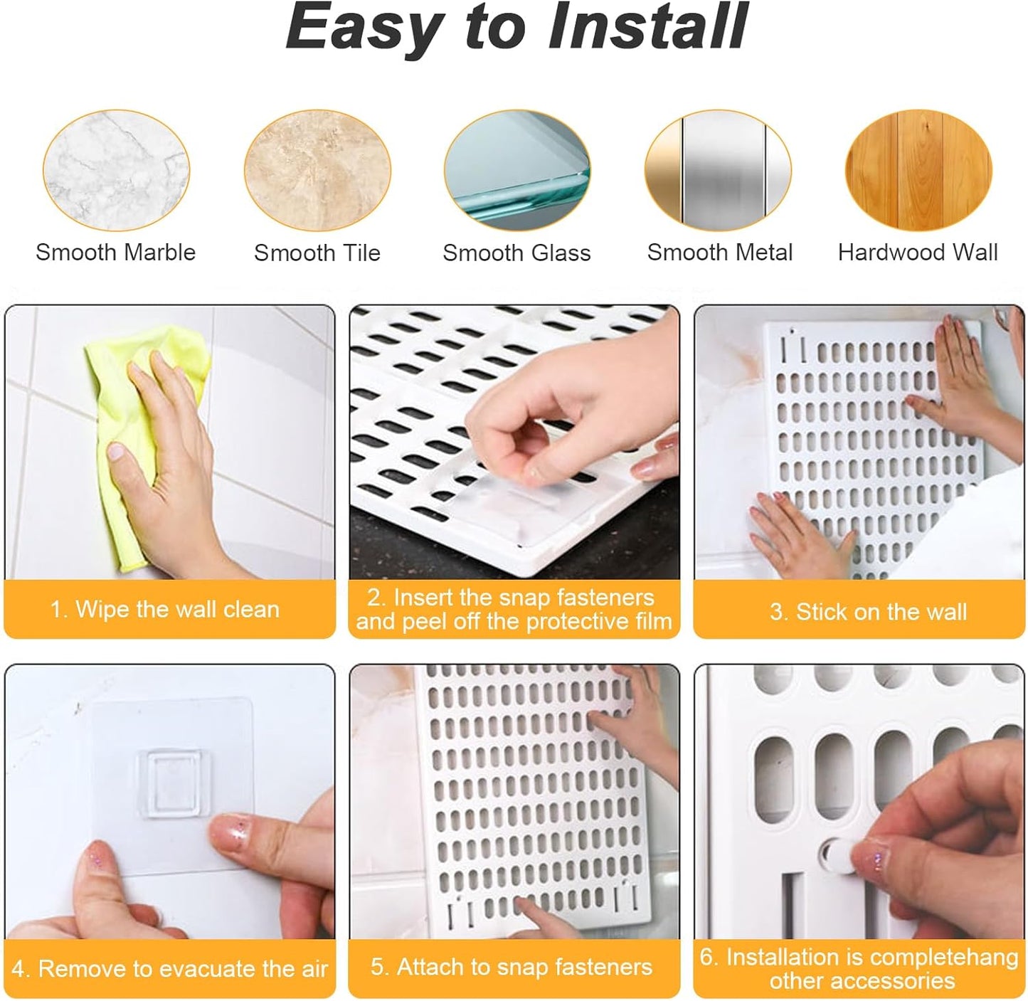 CARLA HOME Pegboard Wall Organizer Kit with 6 Modular Pegboards & 21 Accessories for Kitchen, Office, Gaming & Craft Storage - Image 9