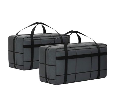 CARLA HOME 2-Pack 180L Extra Large Moving Storage Bags with Handles & Duty Zippered for Clothes, Travel, Space Saving & Camping - Image 8