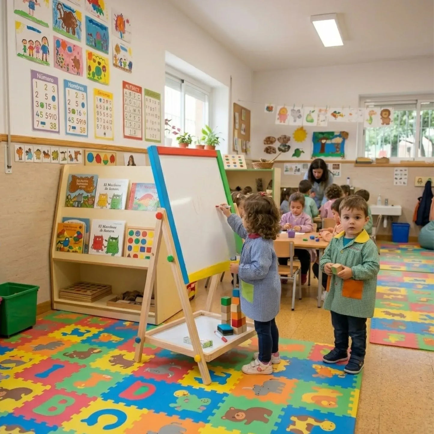 CARLA HOME 2-in-1 Kids Art Easel Chalkboard & Whiteboard - Image 9