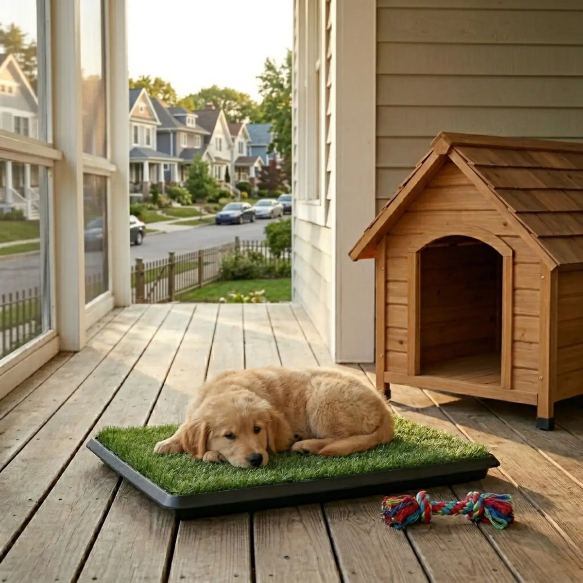 CARLA HOME Dog Grass Pad with Tray - 3-Layer - Outdoor - Puppy Potty Pad Grass - Image 9