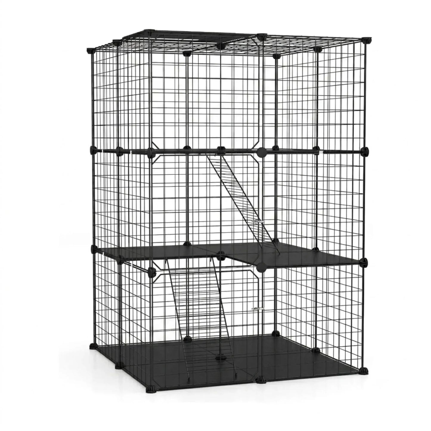 CARLA HOME Large Cat Cage Diy Enclosure, 3 Tier Pet Playpen Cat Kennel - Image 8