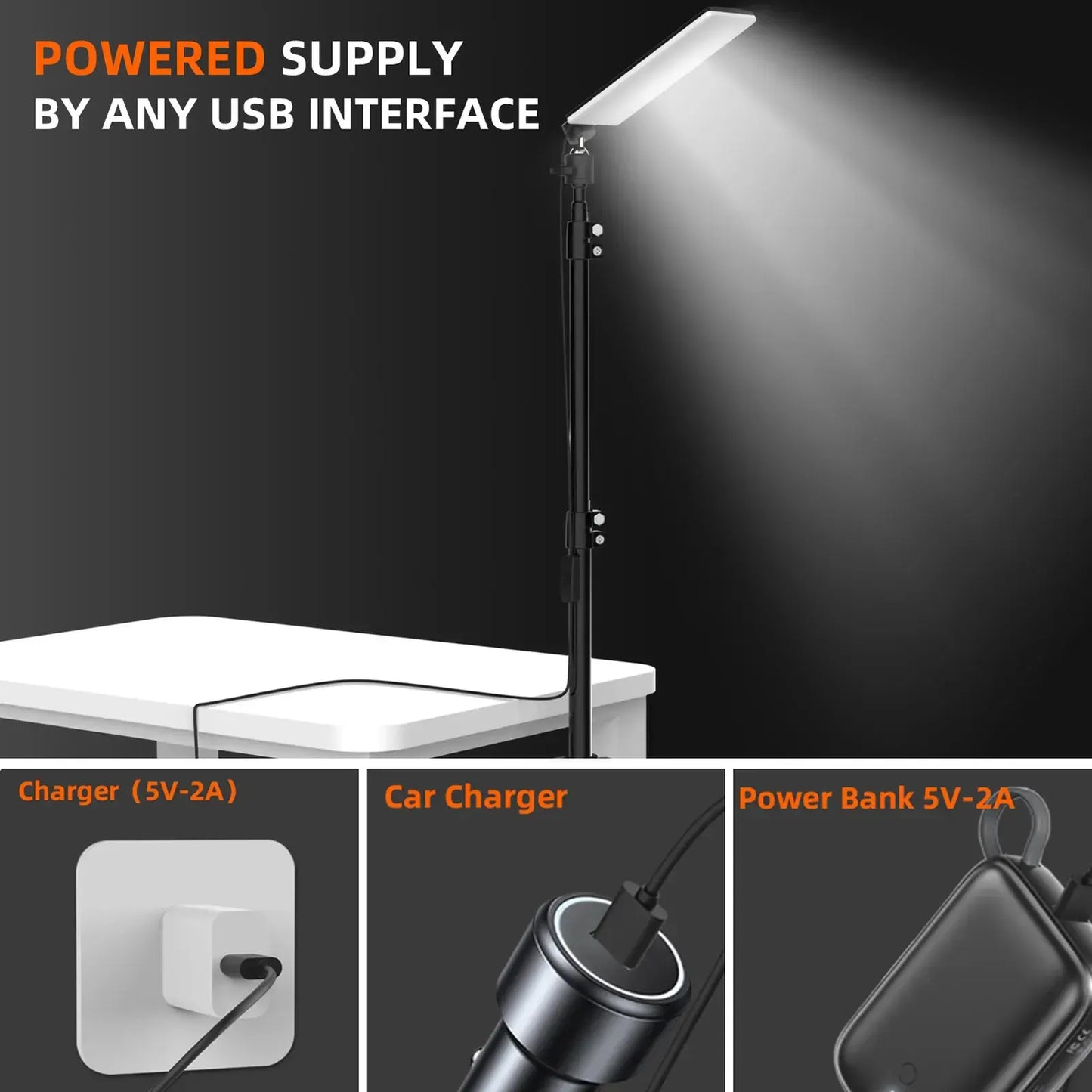 1.8m Telescopic Black Tripod LED Work Light for Camping and Outdoor Use - Image 9