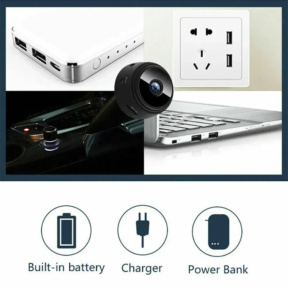 Mini WiFi Wireless IP Surveillance Camera 1080P HD Black - Image 9