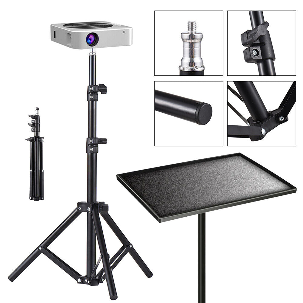 Portable Adjustable Laptop Projector Stand Tripod with Tray - Image 9