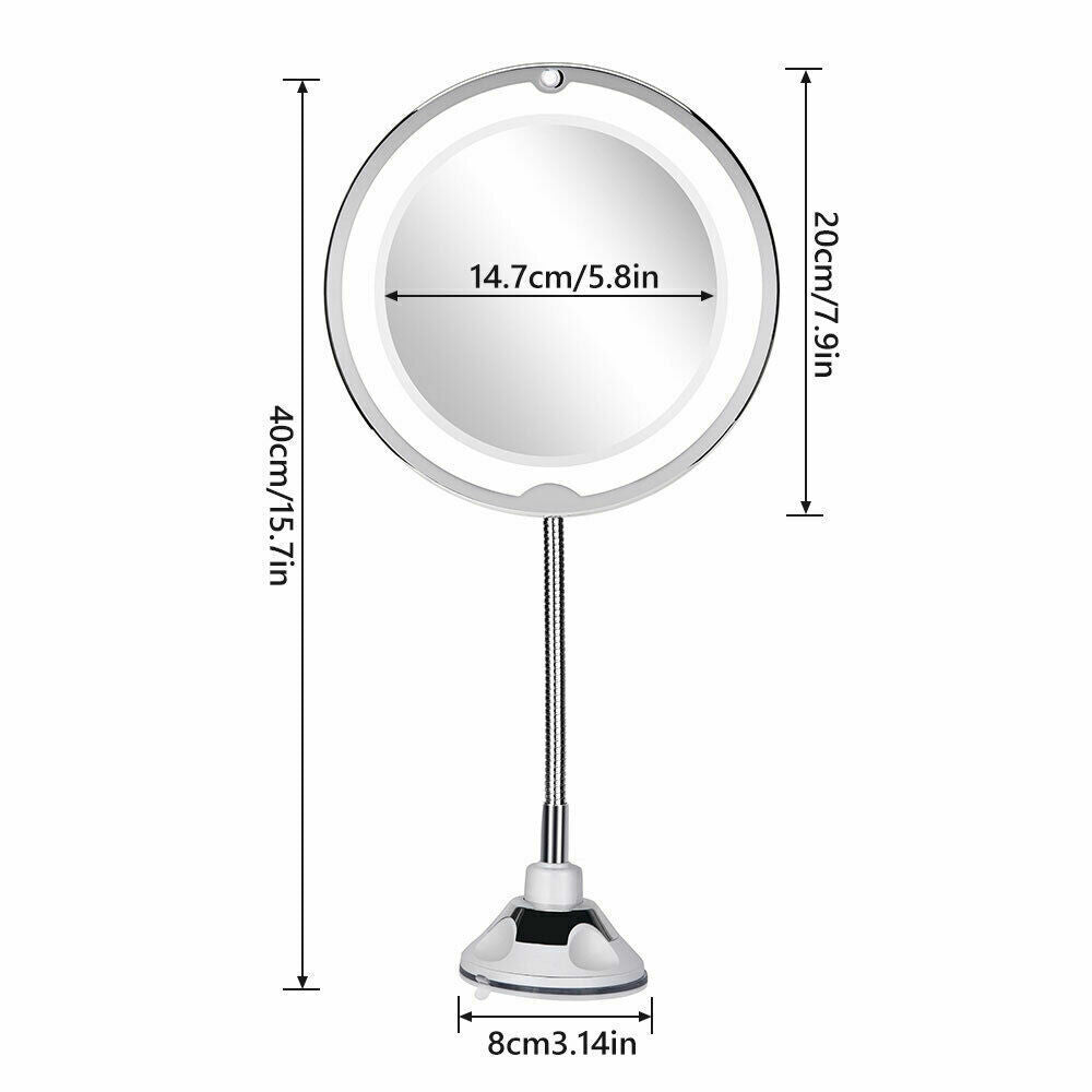 10X LED Magnifying Makeup Mirror 360° Rotation - Image 9