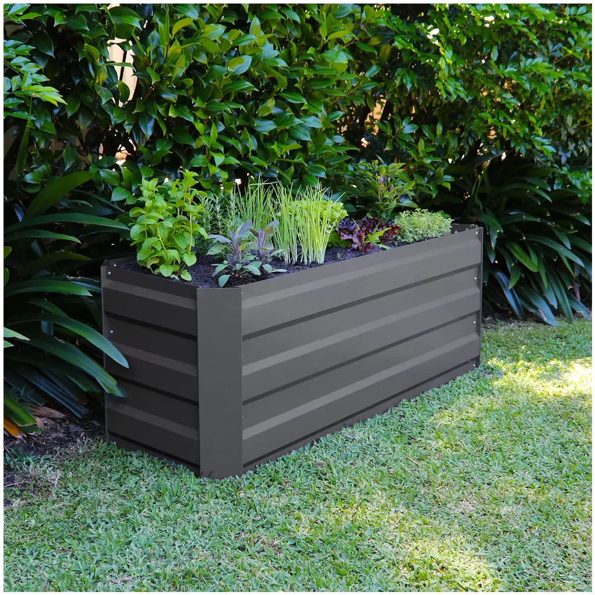 Slimline Garden Bed 120 x 45 x 45cm Charcoal - Image 2