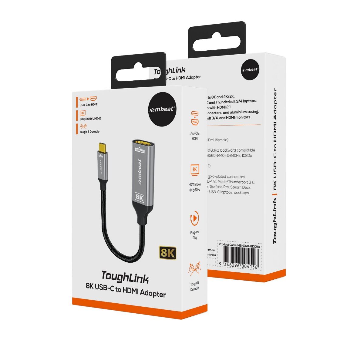 mbeat Tough Link 8K USB-C to HDMI Adapter - Space Grey - Image 7