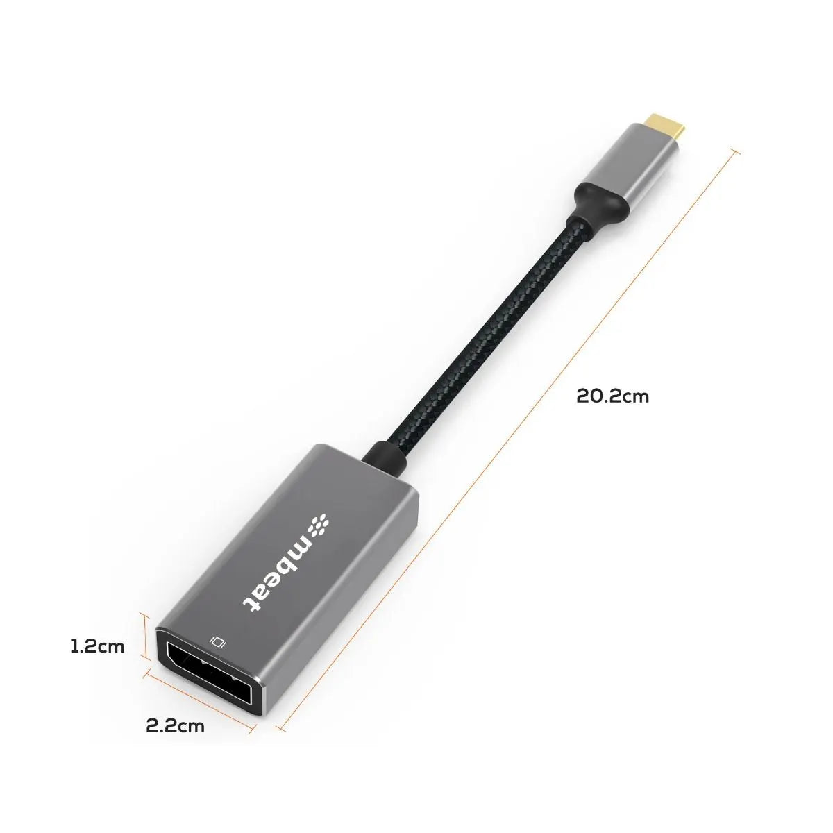 mbeat Elite USB-C to Display Port Adapter - Space Grey - Image 7