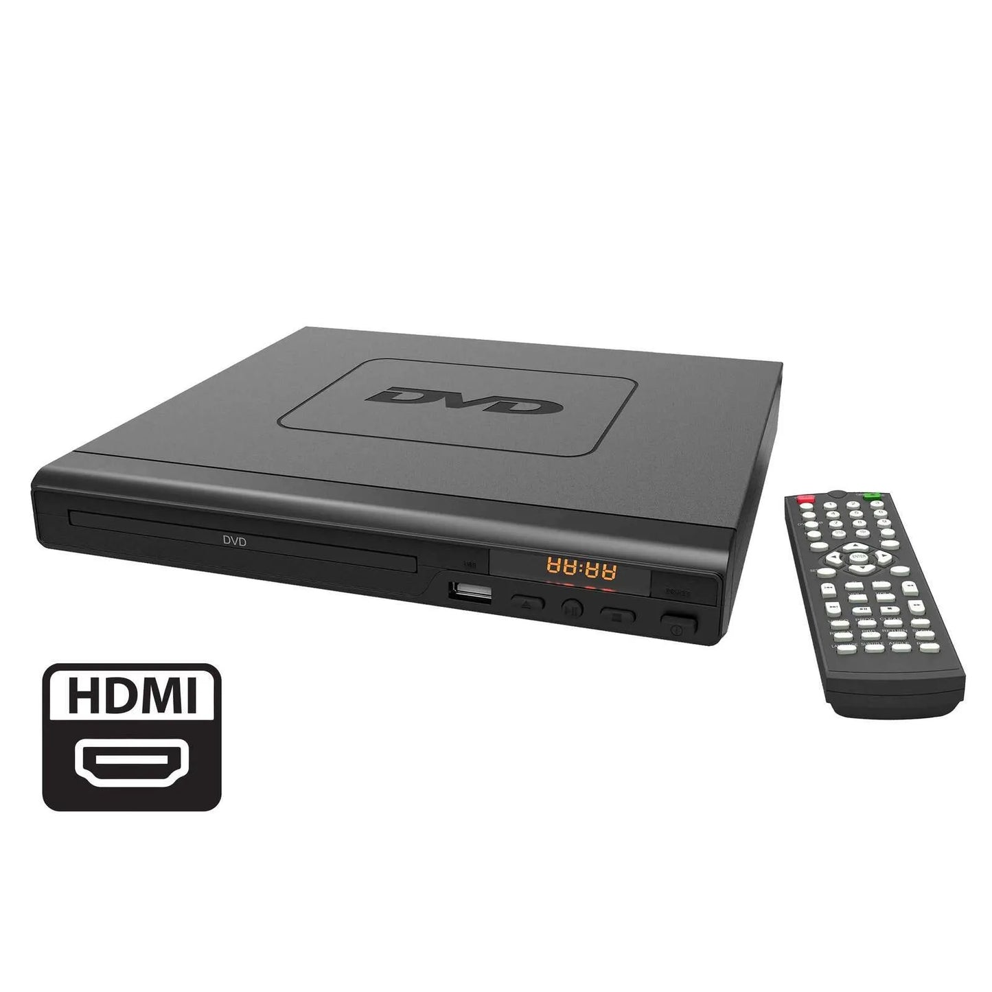 HDMI DVD Player (Black) w/ Remote Control, Compact Size, 8 Languages - Image 2