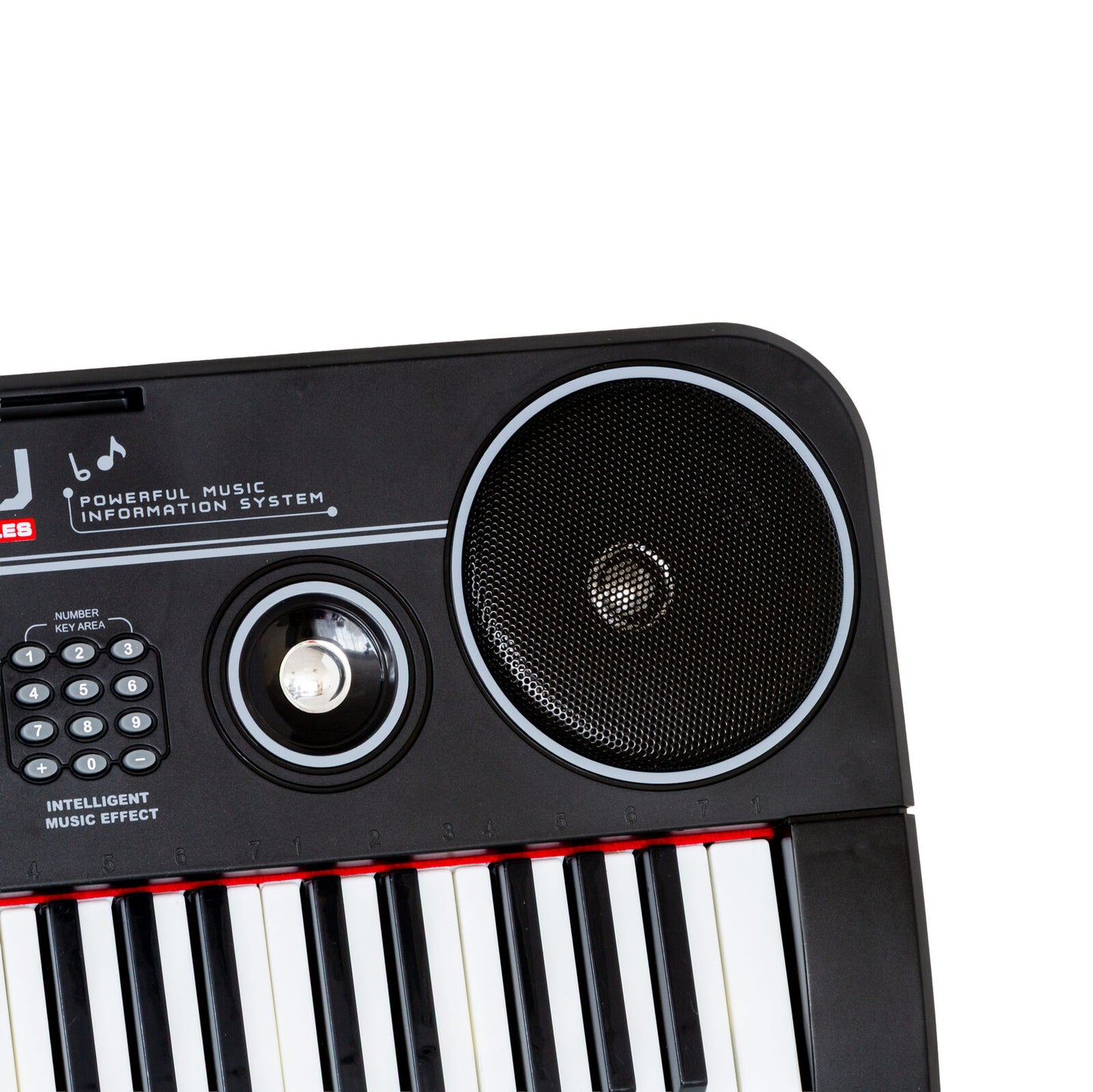61-Key Electronic Learning Piano Keyboard, Light-Up Keys, LCD Display, with Music Stand Holder - Image 7