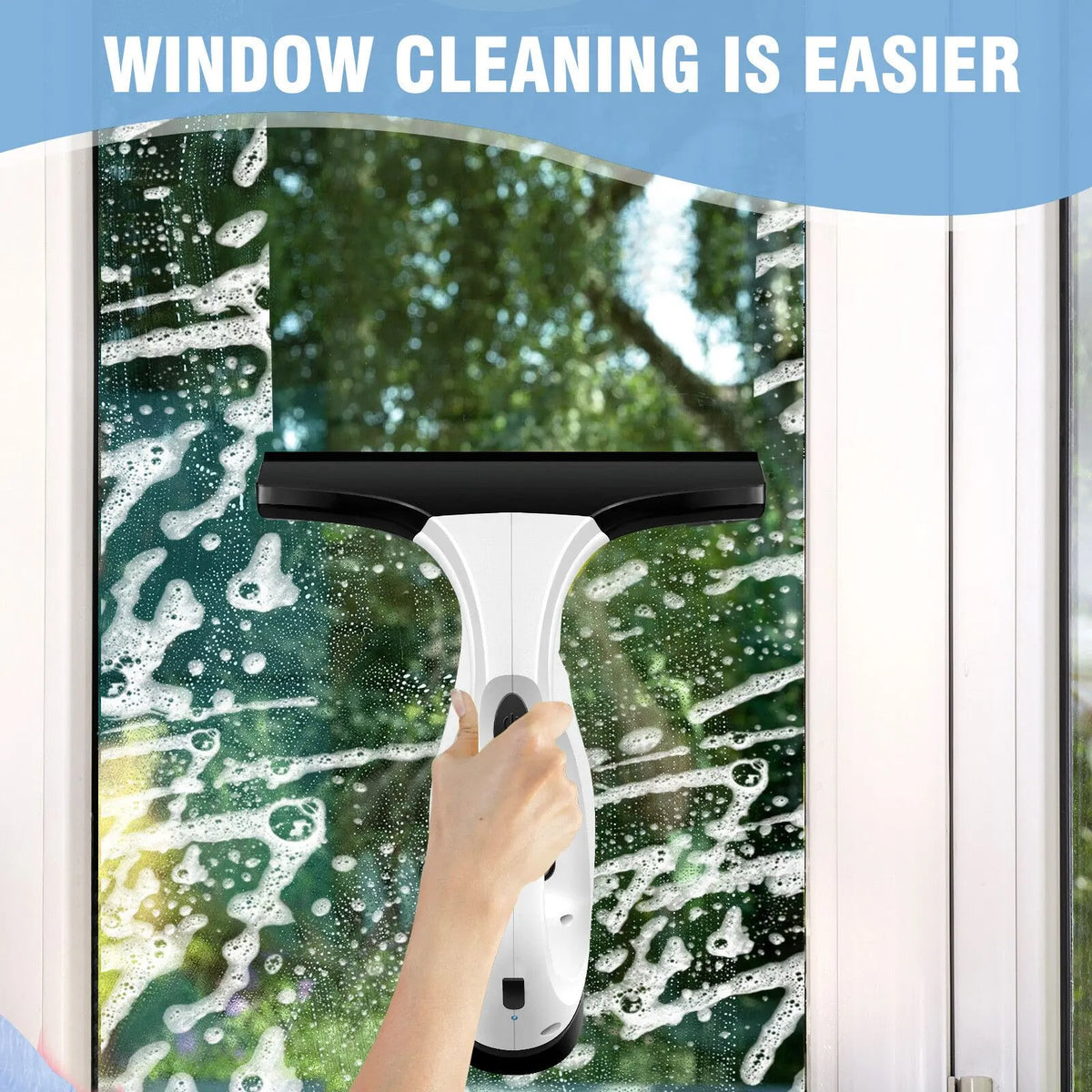 150ml Cordless Window Vacuum Cleaner Set for Windows Tiles Mirrors Shower Home - Image 9