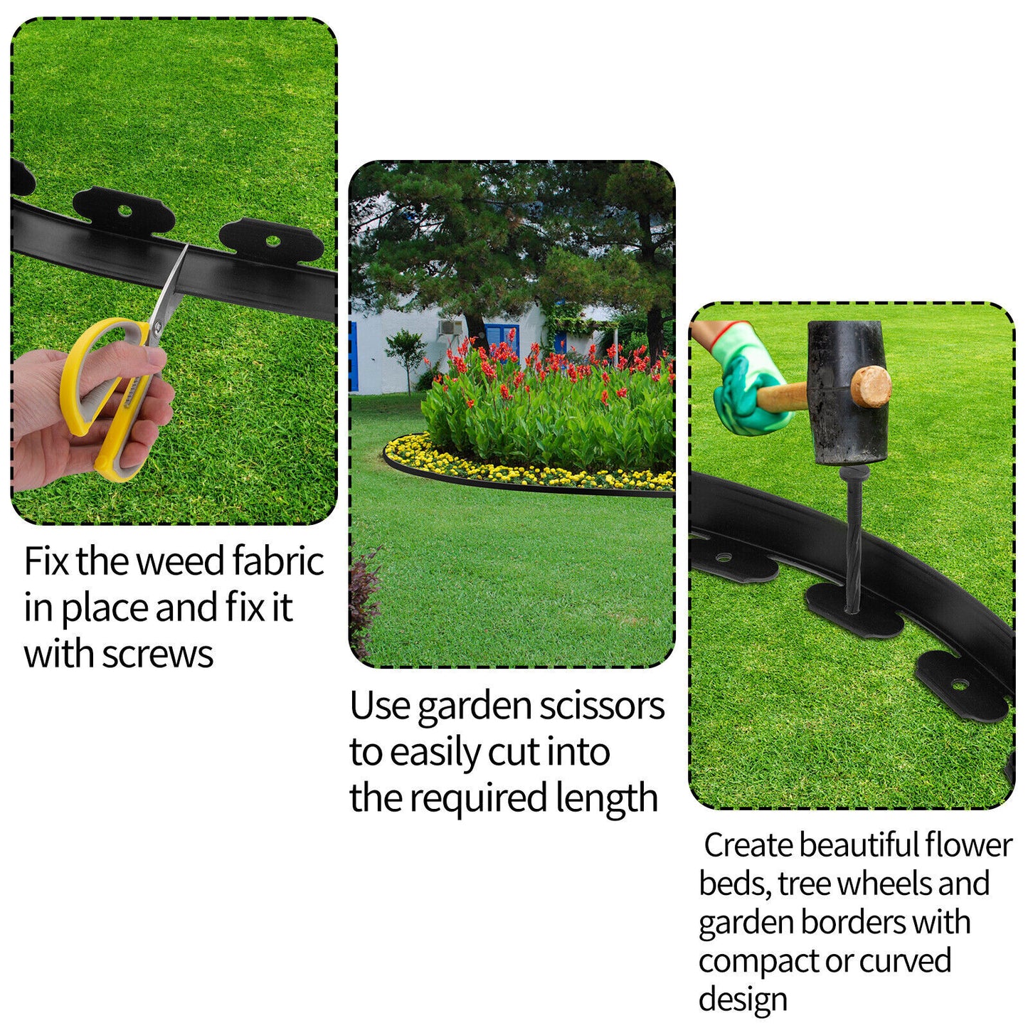 10M Fence Landscape Garden Lawn Edging Border Flexible Plant Grass Barrier - Image 9