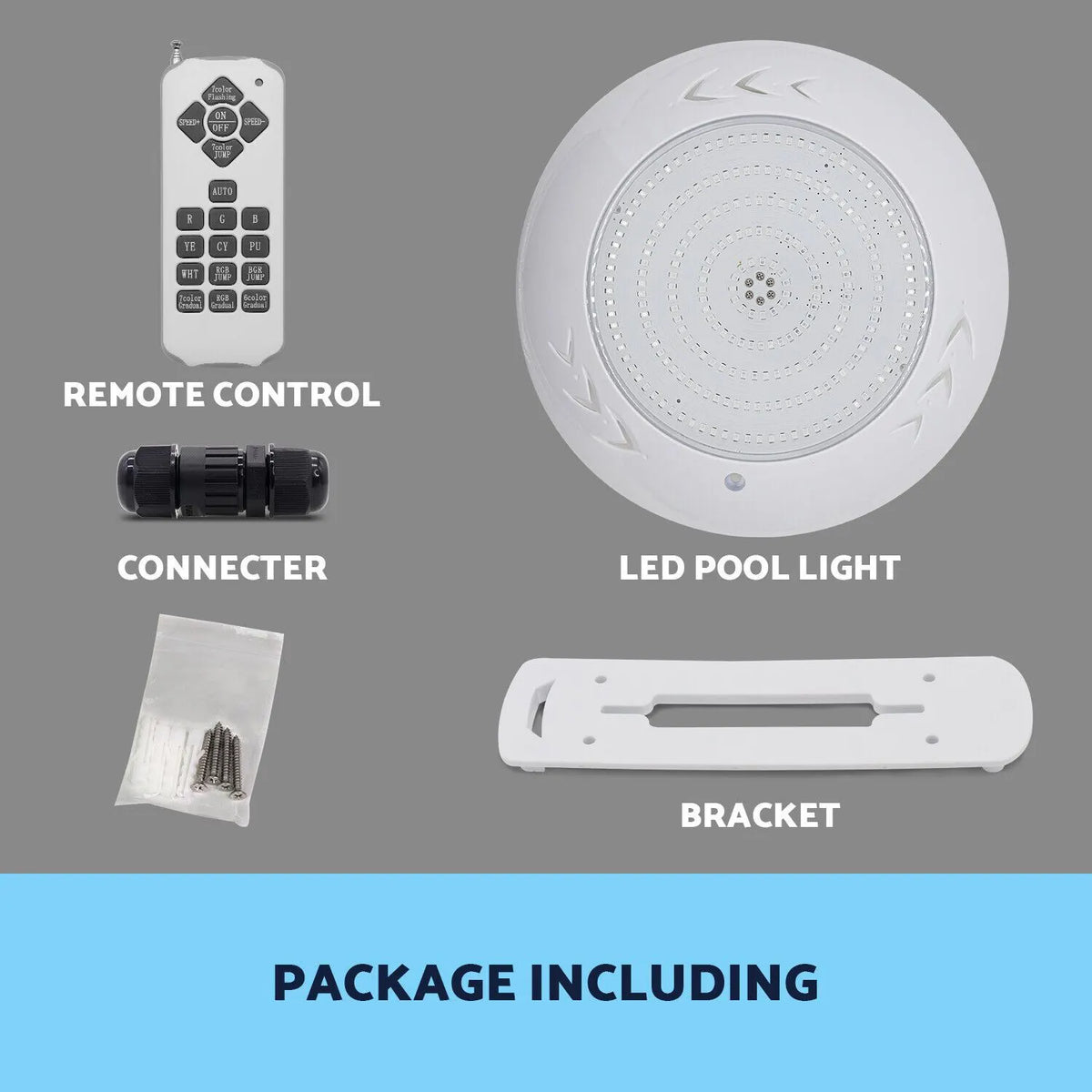 Resin Filled Swimming Pool LED Light 12V 55W RGB Remote Control Memory Function - Image 7