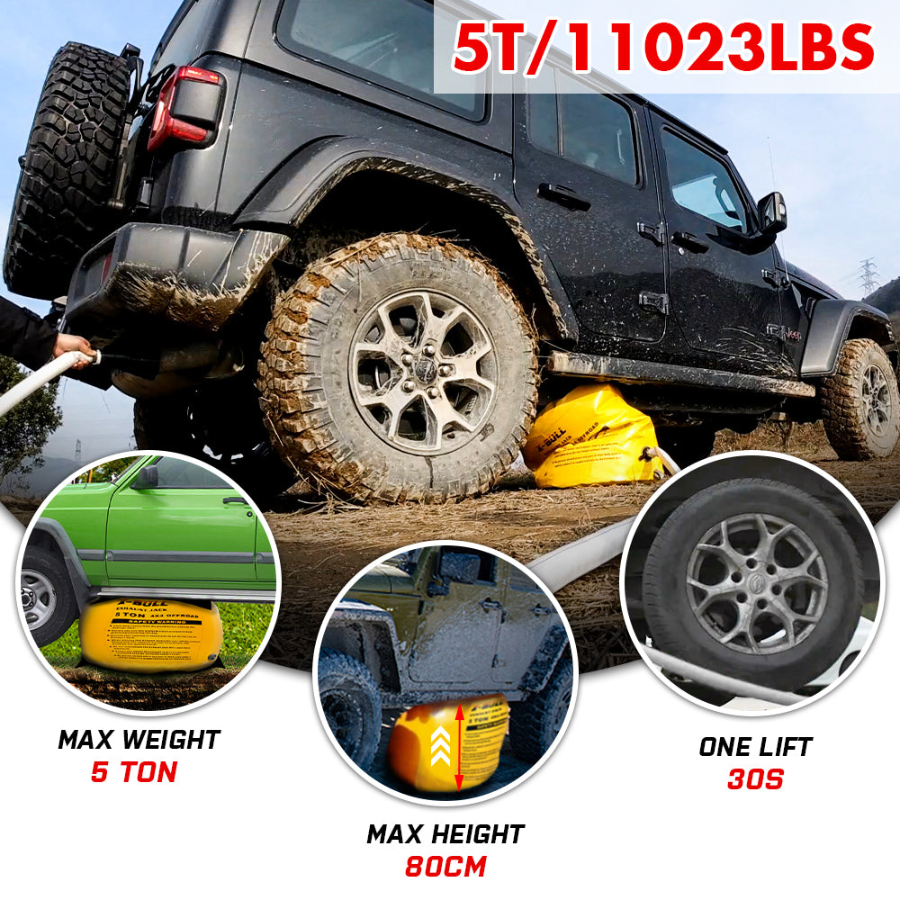 X-BULL Exhaust Jack Recovery Jack Air Bag Multi Layer Truck Rescue Kit 4x4 4WD 10 Units - Image 9