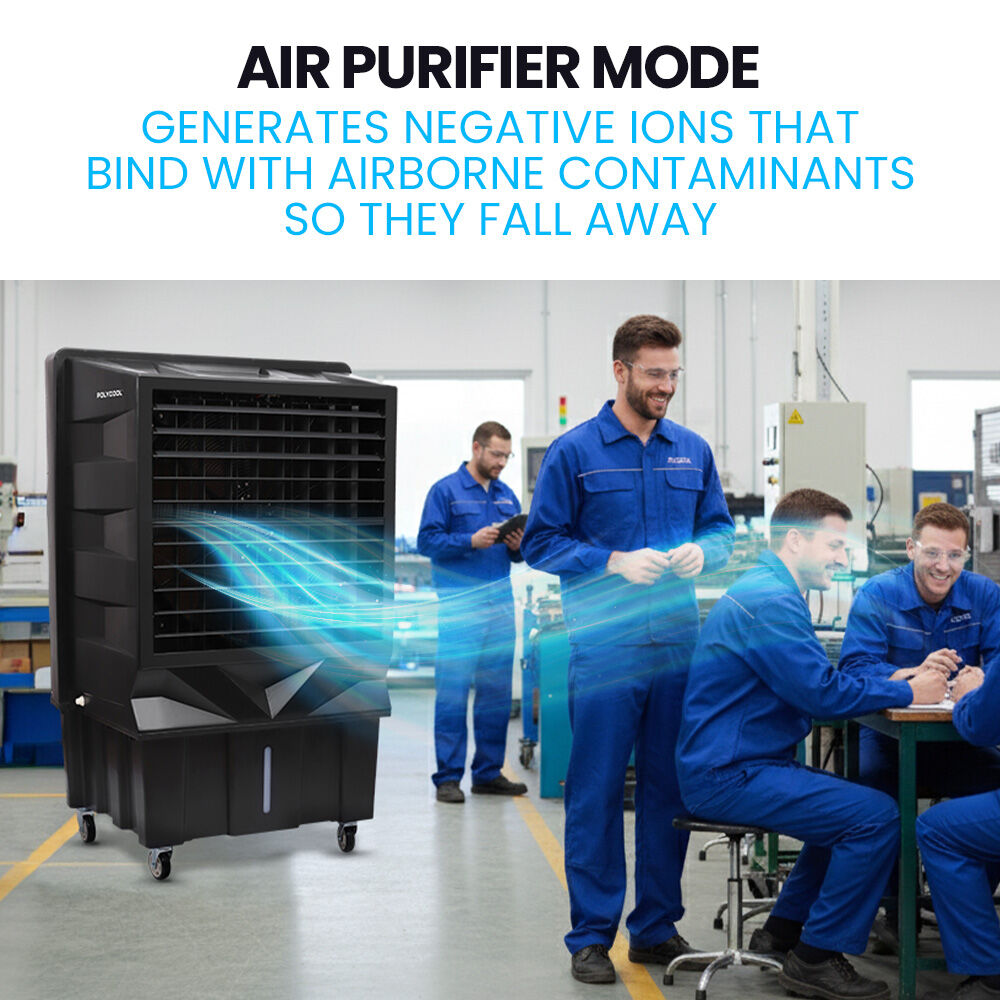 POLYCOOL 130L 750W Evaporative Air Cooler, Commercial Industrial Grade, Remote Control, Purifier, Fan - Image 9