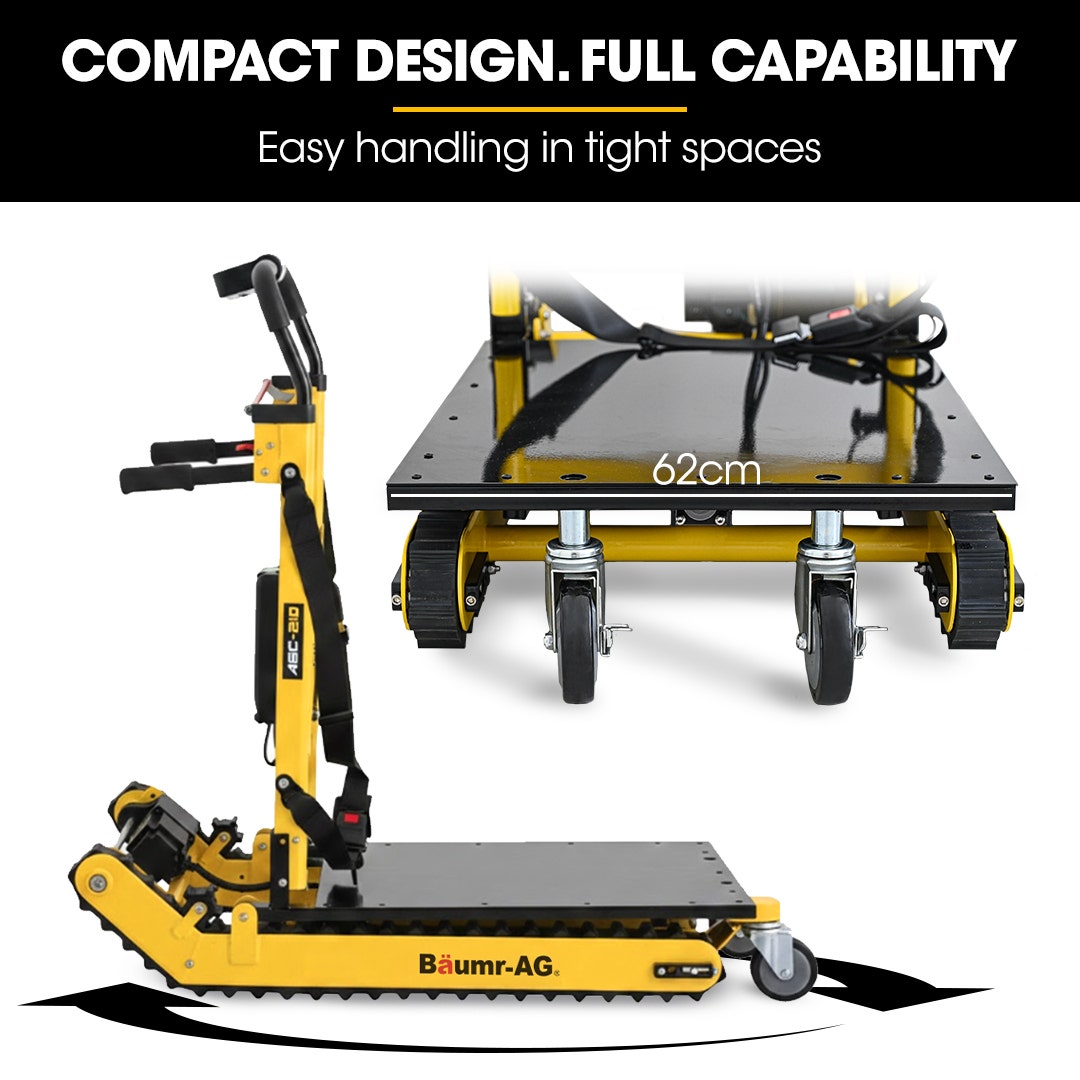 BAUMR-AG Heavy Duty 400W Electric Stair Climbing Hand Truck 210kg Load, Adjustable Tilt, Foldable Motorised Dolly Cart for Moving Furniture Appliances Equipment - Image 9