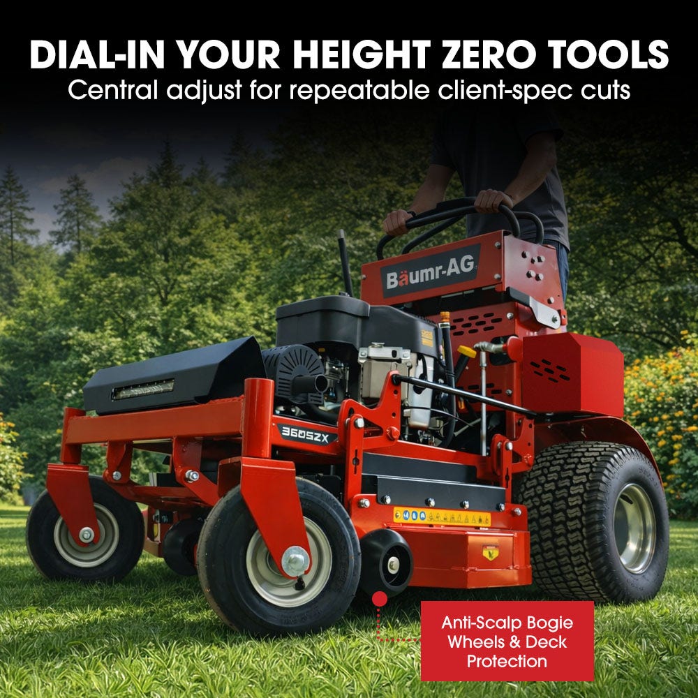 BAUMR-AG 36" Stand-On Zero-Turn Mower, Electric Start, 23hp, 764cc, Hydrostatic Drive, 10 Cut Heights - Image 8