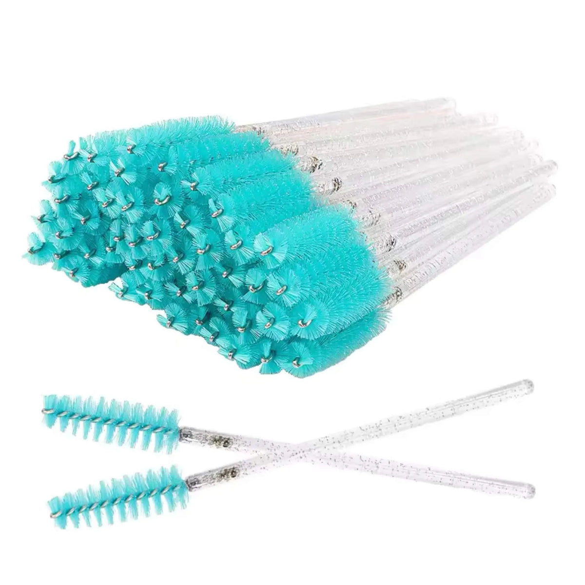 Miosh Disposable Eyelash Mascara Wands Spoolies 50PCS - Blue