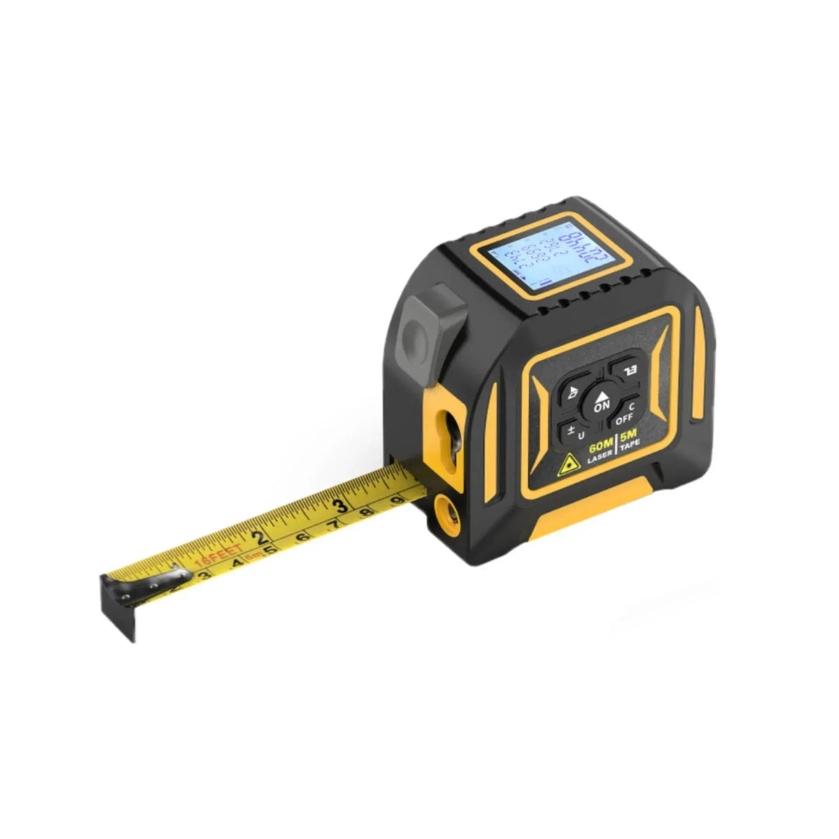 Tooleroo 60m Digital Laser Tape Measure 5m Steel Tape 3-in-1 Measuring Tool