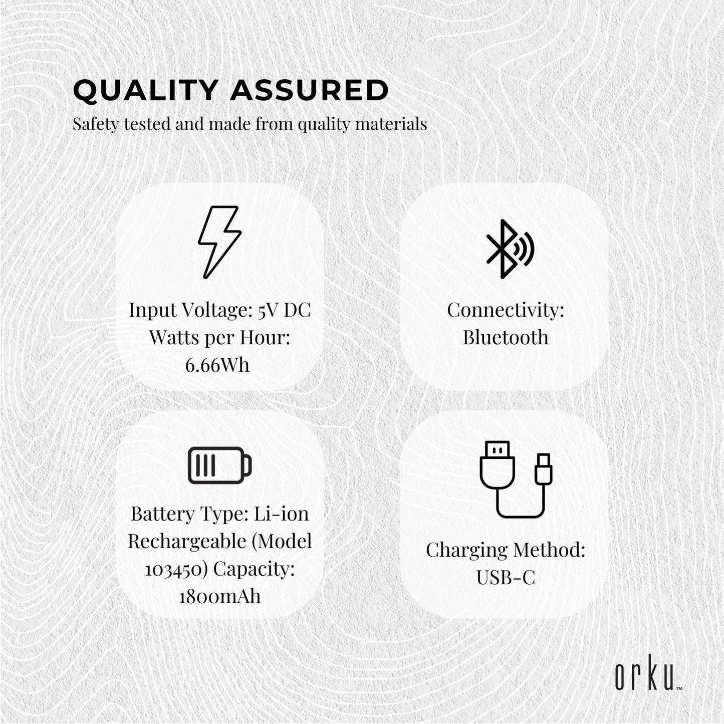 Orku Rechargeable Eye Massager – Vibration Heat Pressure Therapy with Bluetooth - Image 9