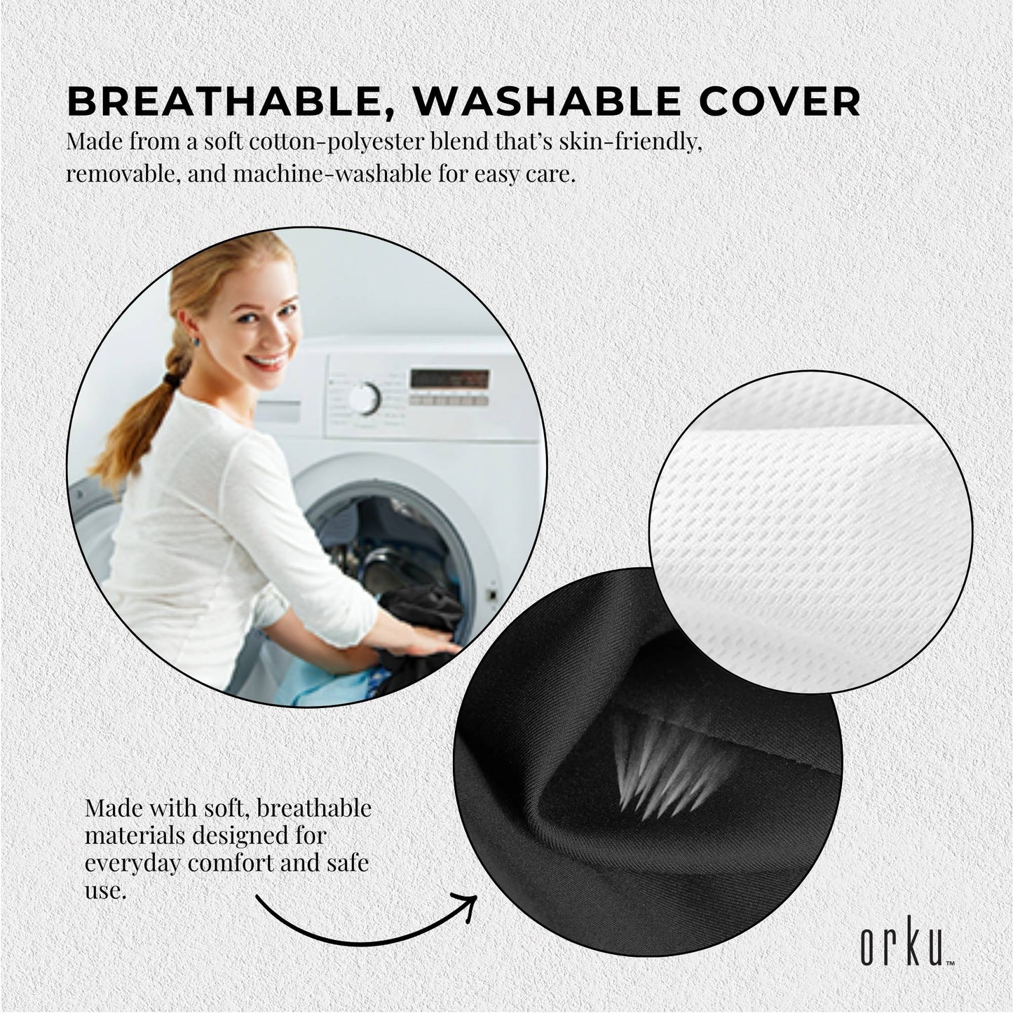 Orku Ergonomic Lumbar Cushion - Memory Foam Back Support Car Office Gaming Chair - Image 7