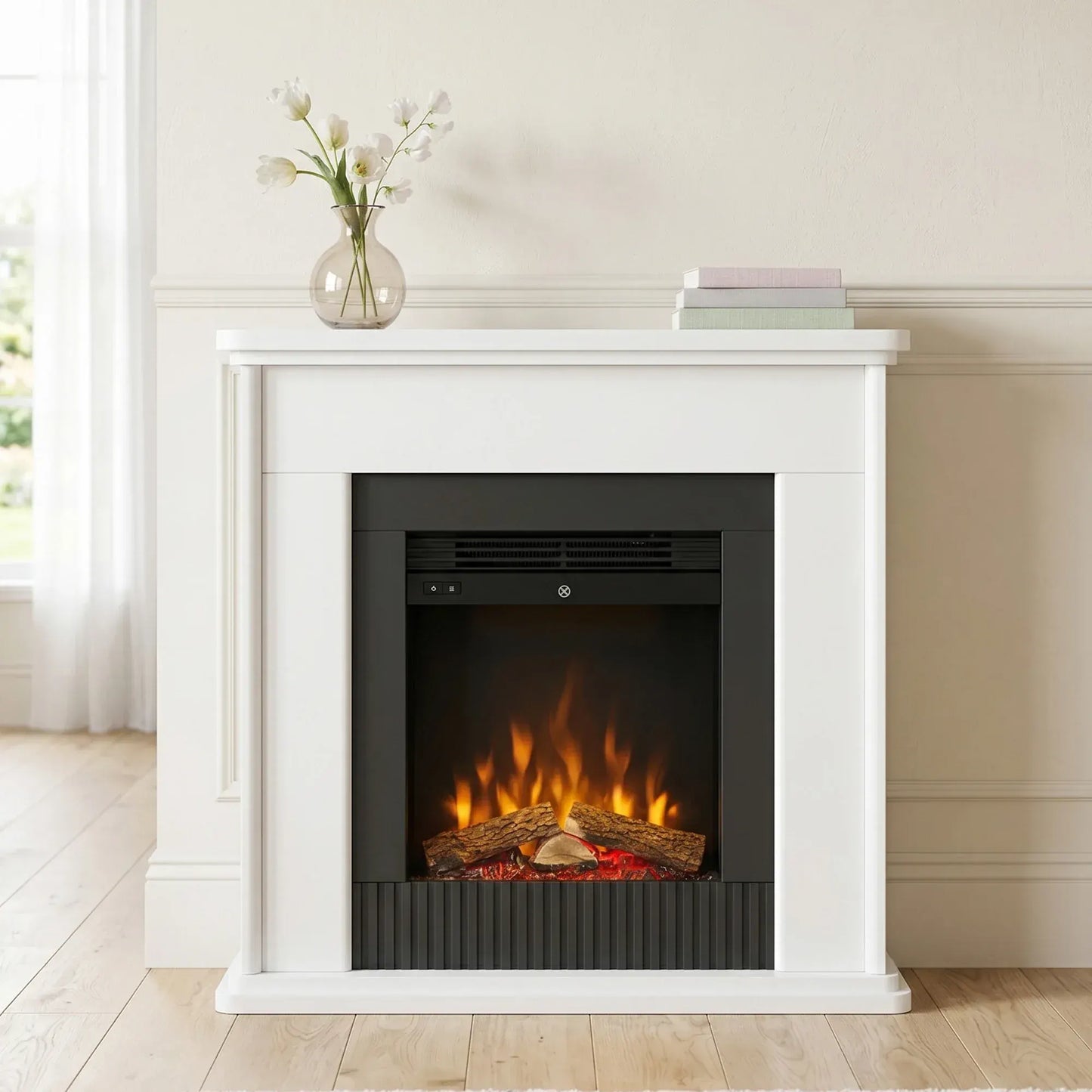 Dimplex 2kW Mini Mantle Embassy Suite Electric Fireplace with Optiflame - Image 5