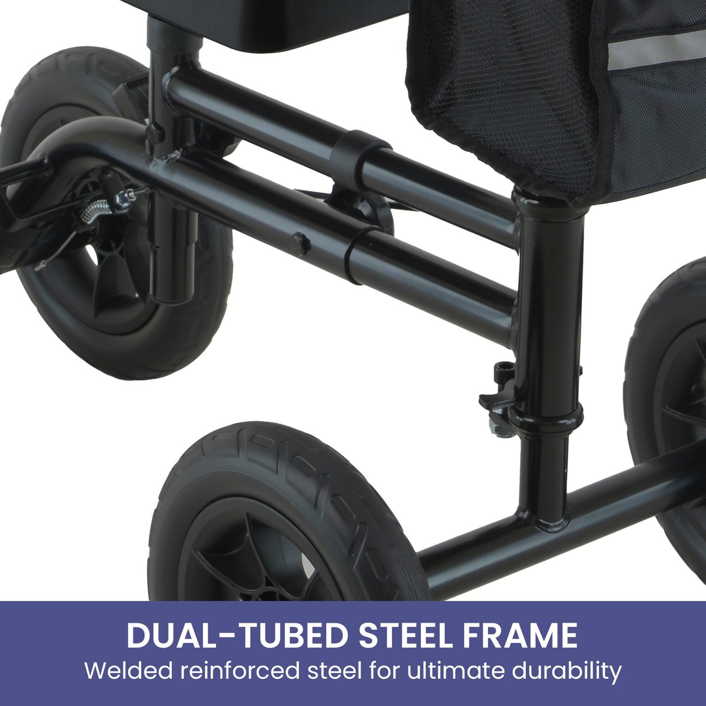 Orthonica Mobility Steel Knee Scooter Walker Steerable Ergonomic Foldable Scooter 10-inch Wheels Height Adjustable Steel Frame 136kg Weight Capacity - Image 9