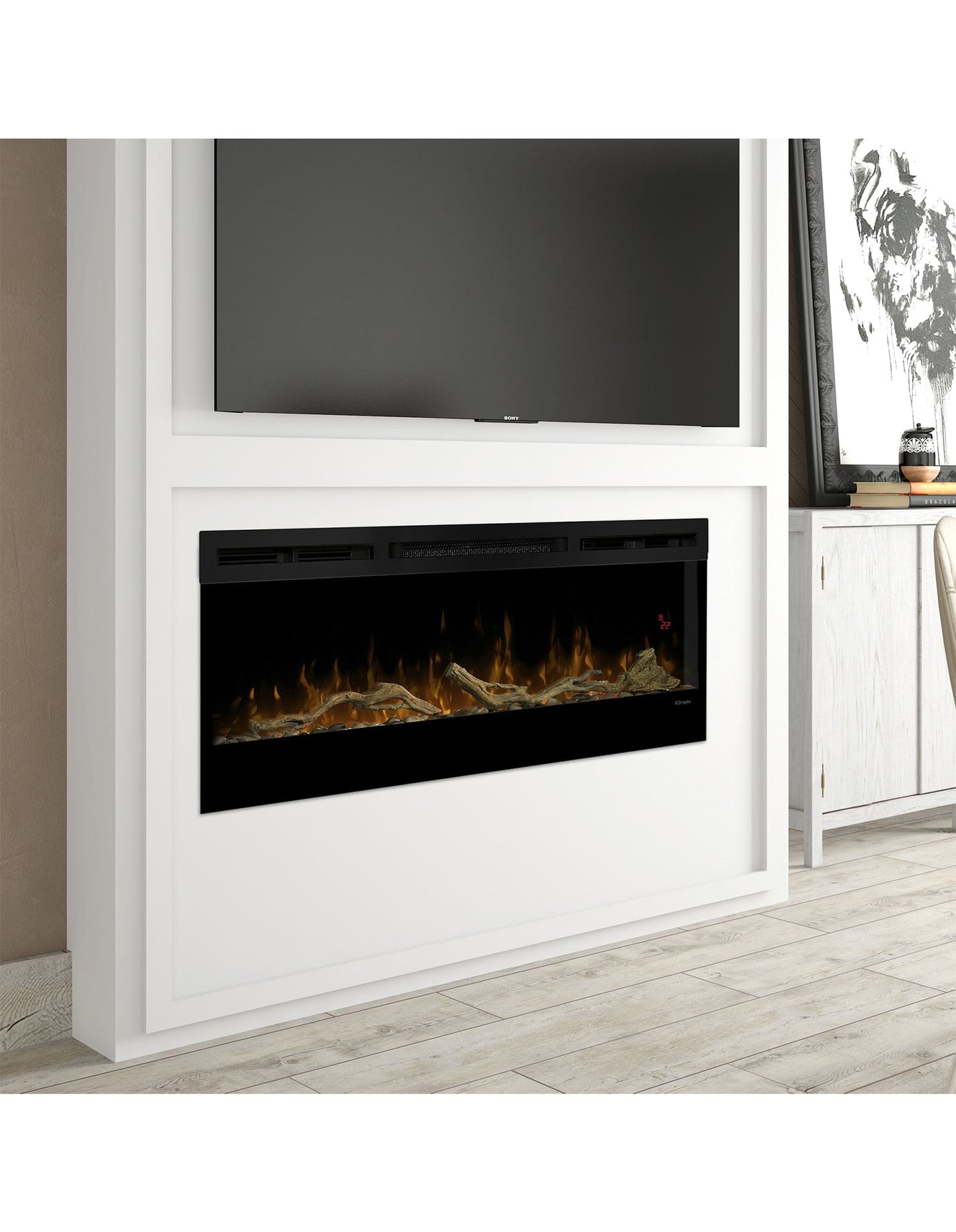 Dimplex 50-inch Linear Fireplace Driftwood and River Rock Accessory Package - Image 9