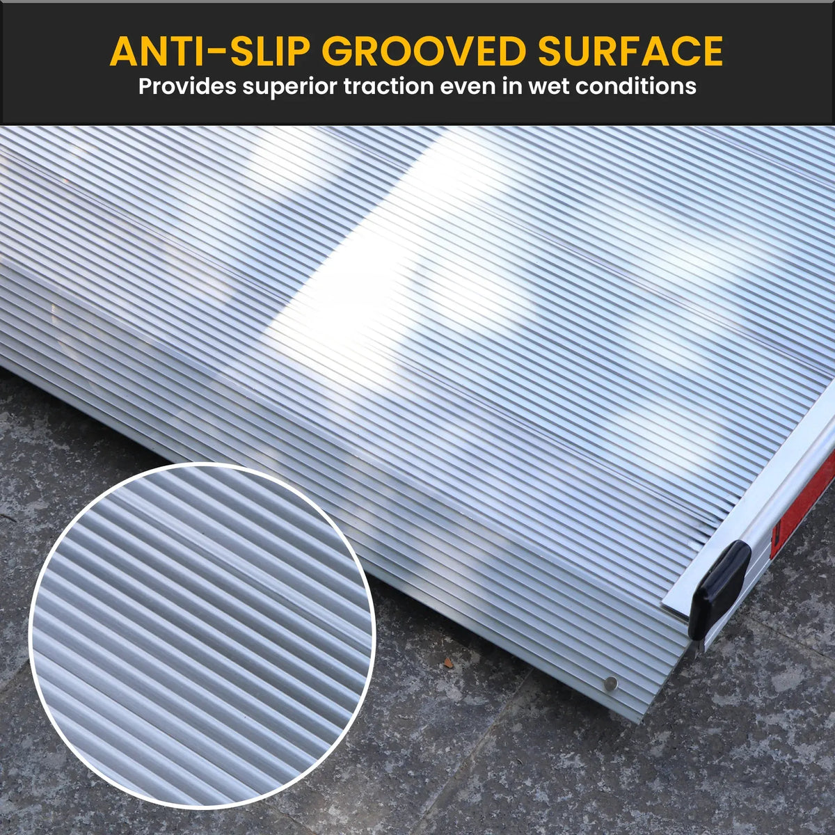 Kartrite 6ft Portable Aluminium Wheelchair Ramp Non Slip Heavy Duty 386kg Capacity Mobility Scooter Access Ramp - Image 9