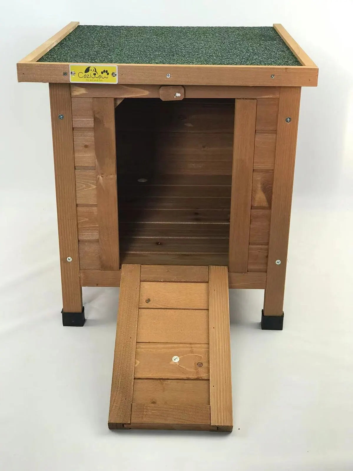 YES4PETS Small Chicken Coop Rabbit Hutch Ferret Cage Guinea Pig Cat Nesting Box Brown - Image 3