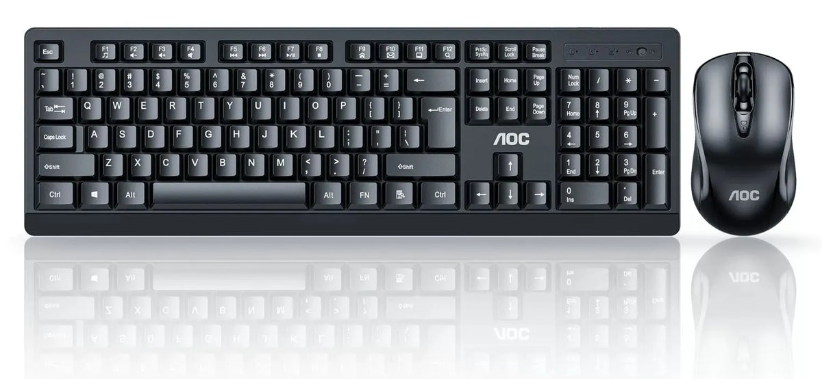 AOC KM210B/97 Home & Office Wireless Keyboard & Mouse Combo 2.4G USB Black