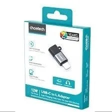 CHOETECH CR-001-GY Mfi iPhone to USB-C USB Adapter - Black - Image 8