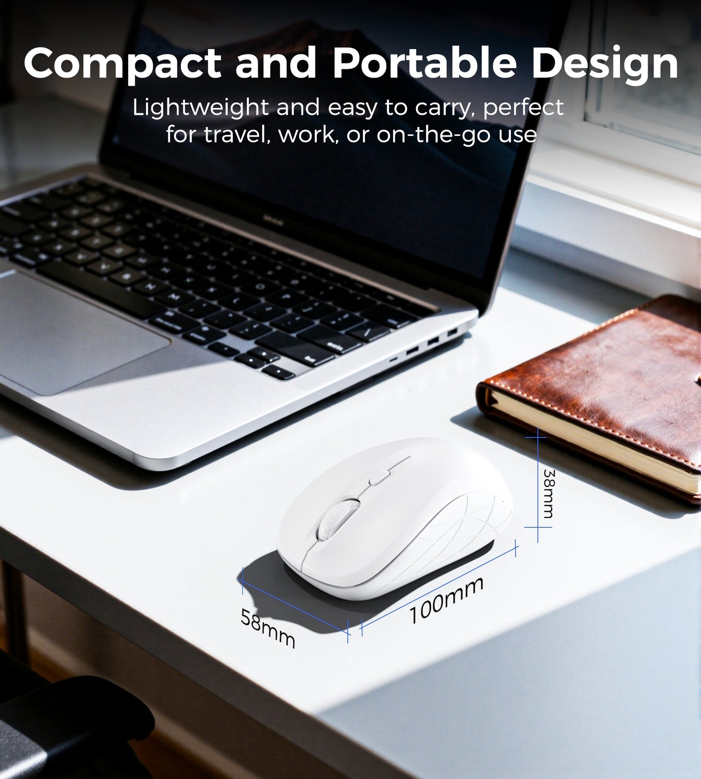 Choetech KB-002-WH single-mode 2.4G wireless mouse, white - Image 7
