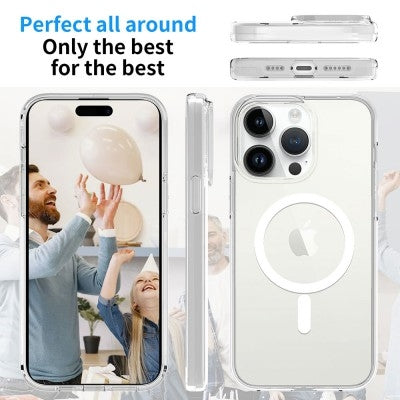 Ultimake Shockproof Transparent Magsafe Cover Case for iPhone 15 Pro (Transparent) - Image 8