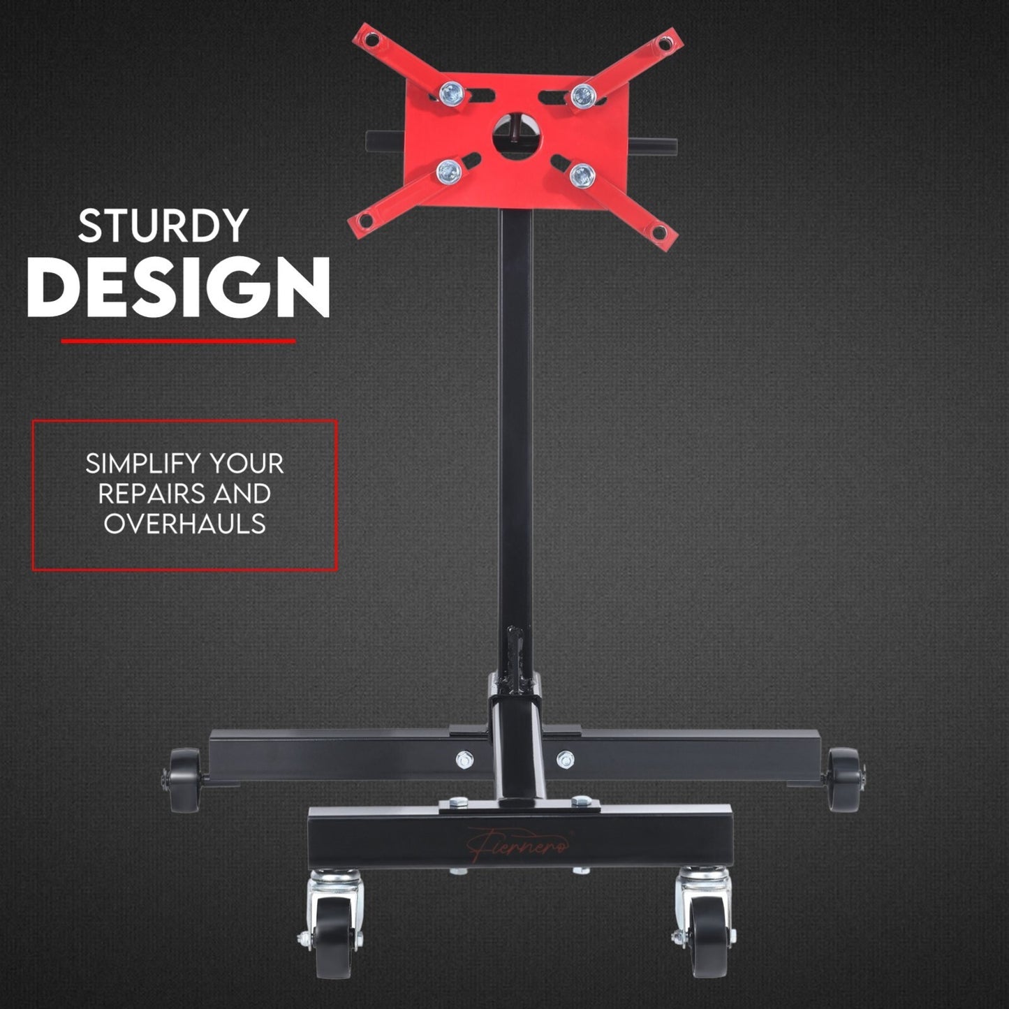 Engine Stand H Frame 450kg 1000lb Industrial Workshop Cars Auto Motor 4 Wheels - Image 9
