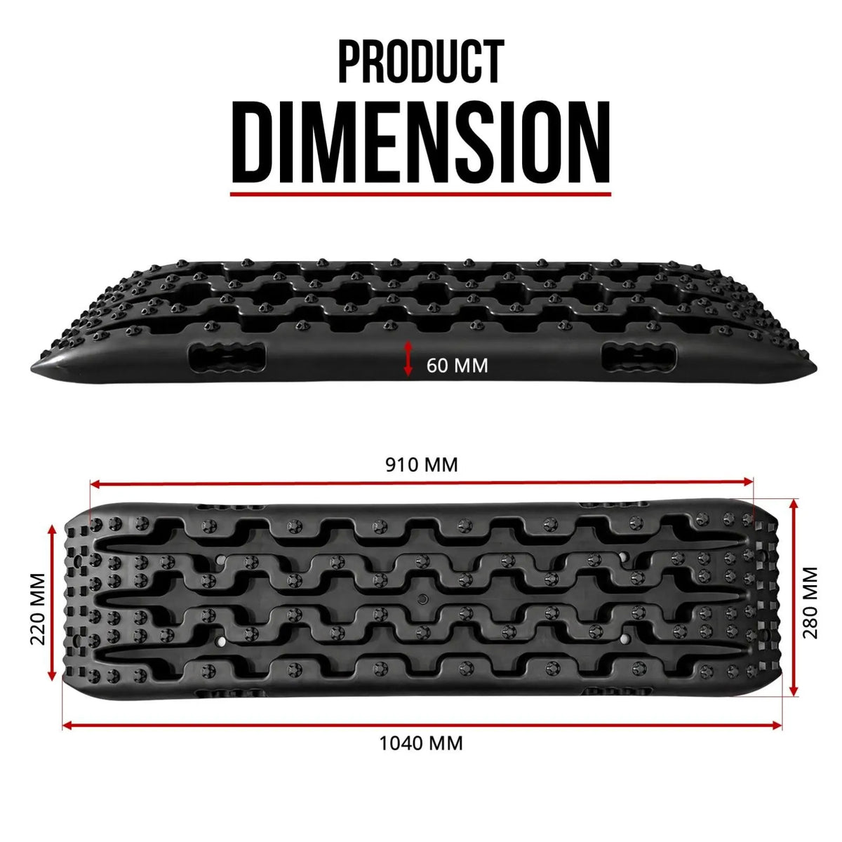 2x 10 Ton 4WD Car Recovery Tracks Sand Mud Snow Traction Boards Off-Road Device Mat - Image 8