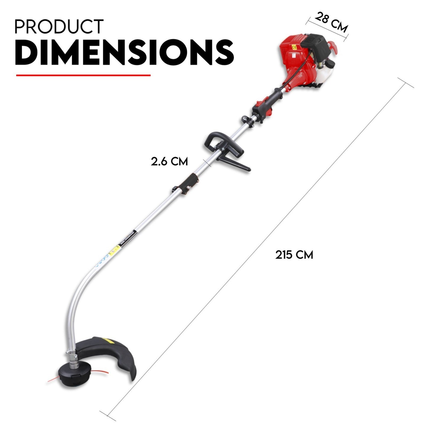 4 Stroke Curved Shaft Split Line Trimmer Whipper Snipper Cutter Garden Tool - Image 8