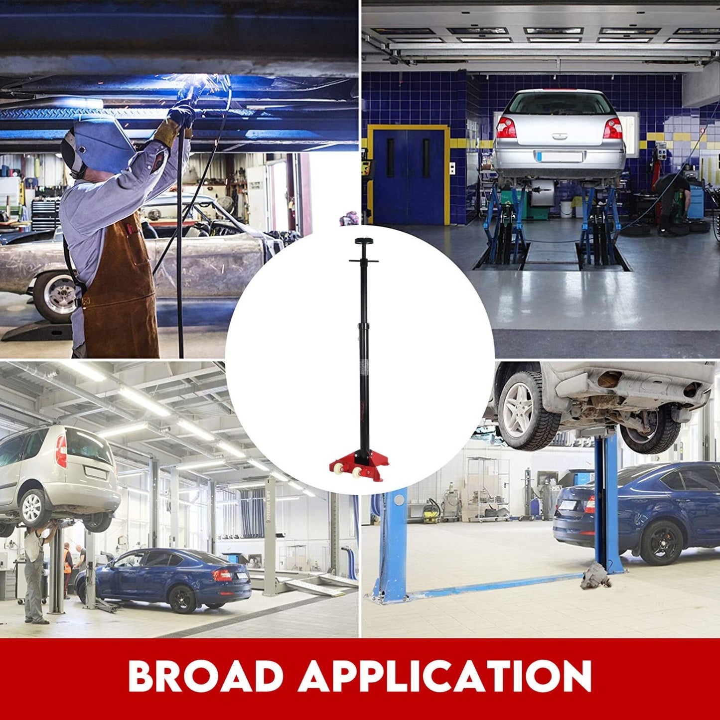 Under Hoist Stand 1650lbs 3/4Ton Movable Pole Jack Heavy Duty Support Car Lift - Image 8