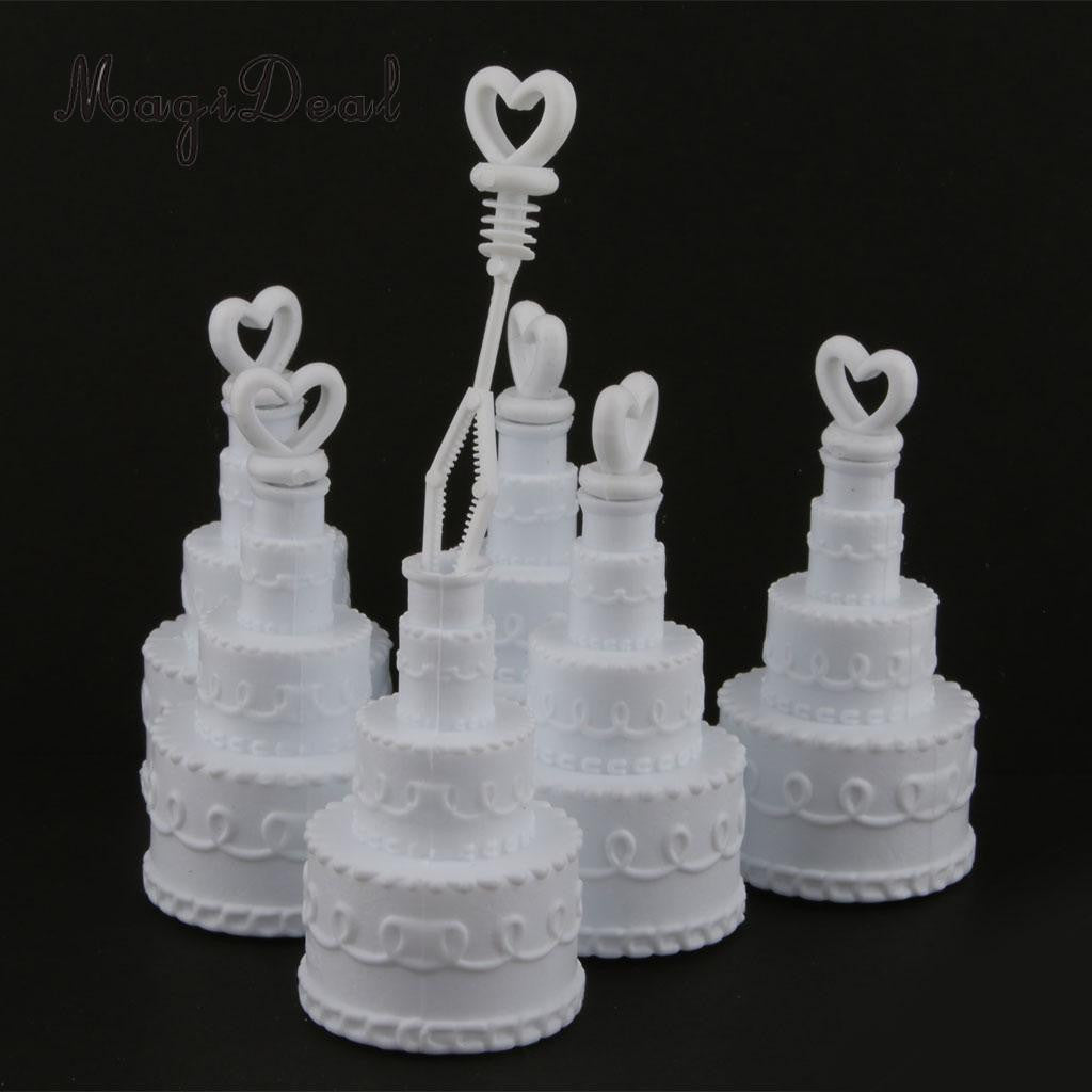 100 Pack Wedding Cake Blow Bubble Bottles White Plastic 6cm High Bomboniere Favour Guest Gift - Image 7