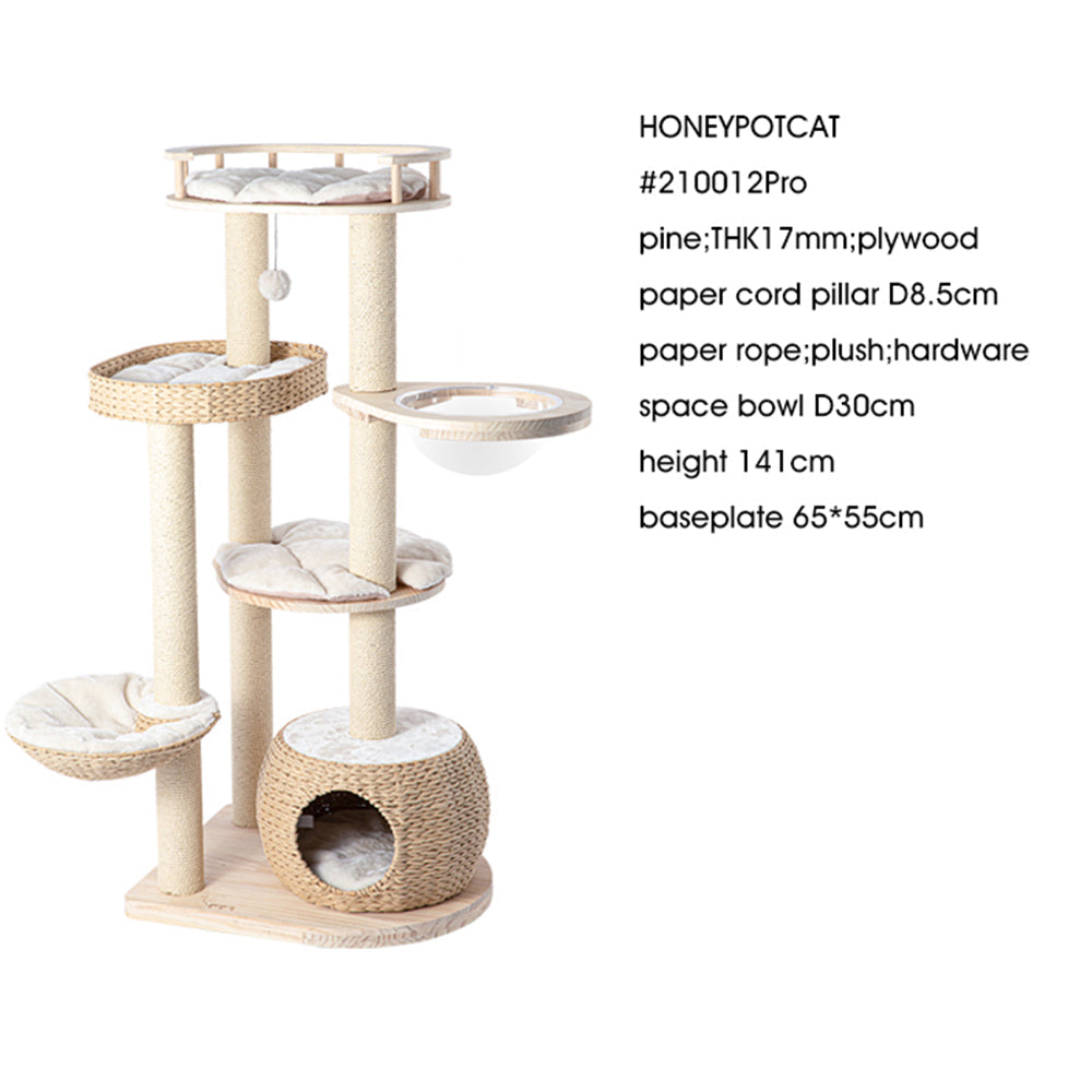 HONEYPOTCAT Cosy Woven Cat Perch - 141.5cm - Image 5