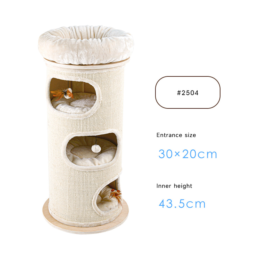 HONEYPOTCAT Cosy Sisal Barrel With Plush Top - Deluxe 115cm - Image 3