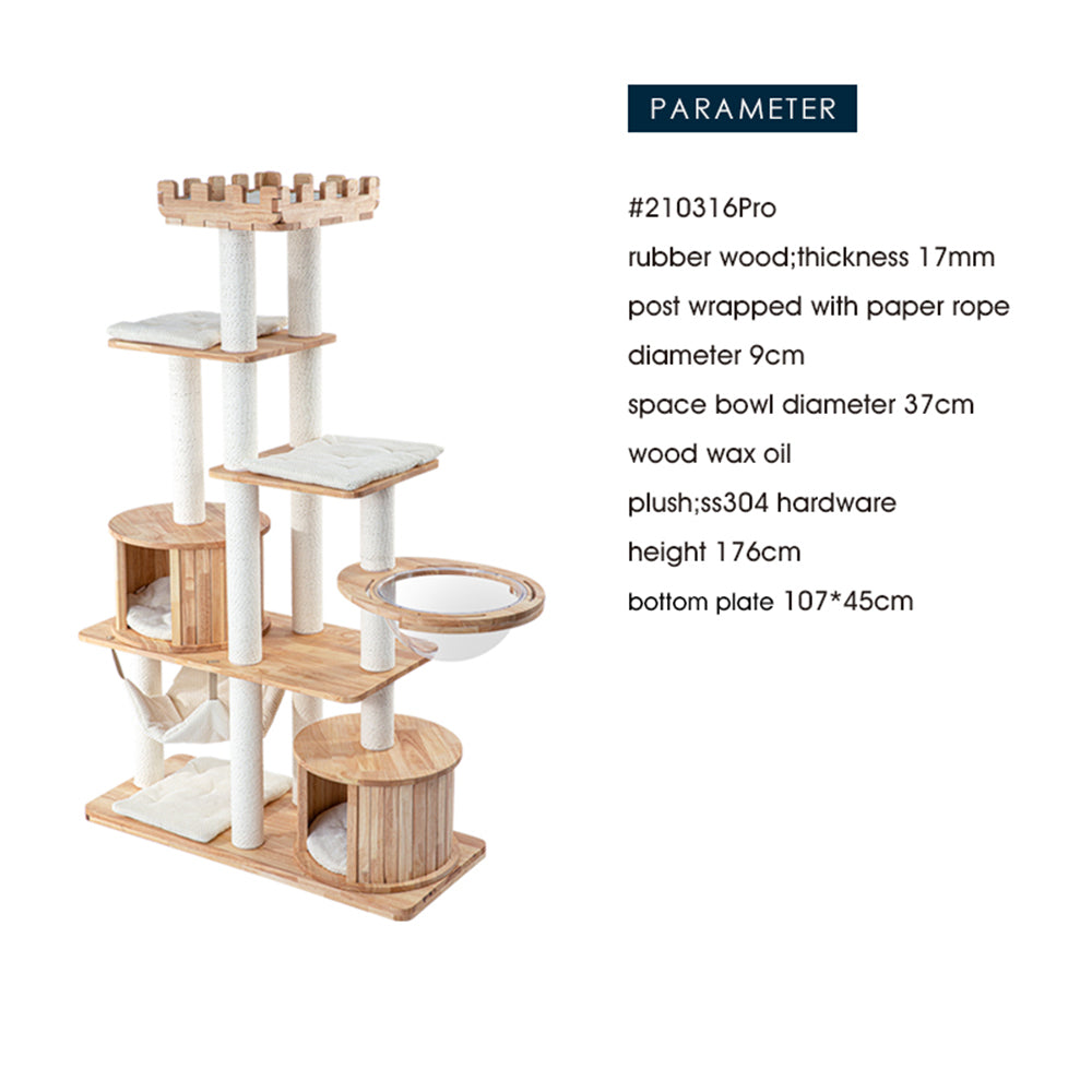 HONEYPOTCAT MZ Grand Elegance Cat Catsle With Space Capsule - PRO 176cm - Image 4