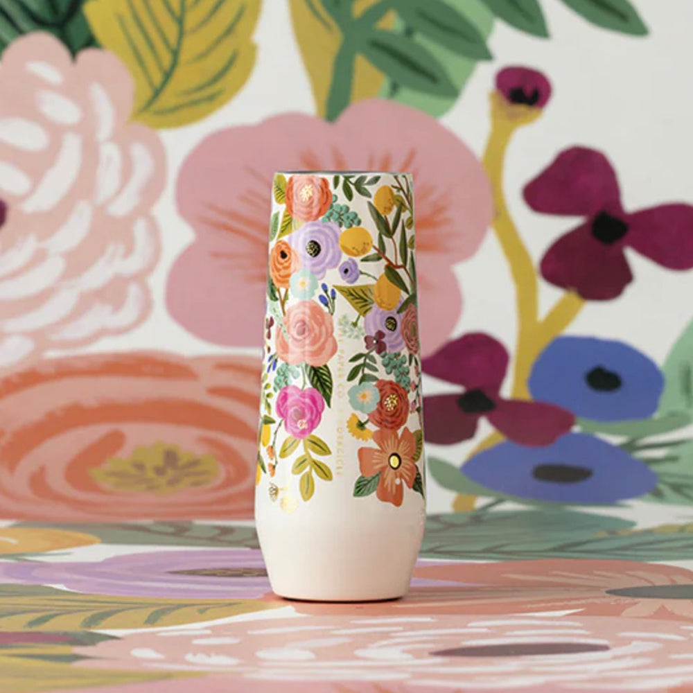 Corkcicle Stemless Flute - 207ml Rifle Paper - Garden Party Cream - Image 4