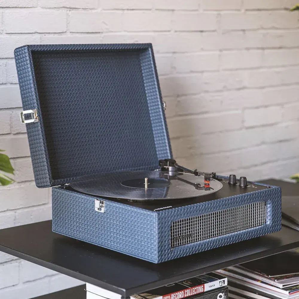 Crosley Voyager Bluetooth Portable Turntable + Entertainment Stand Bundle - Navy - Image 5