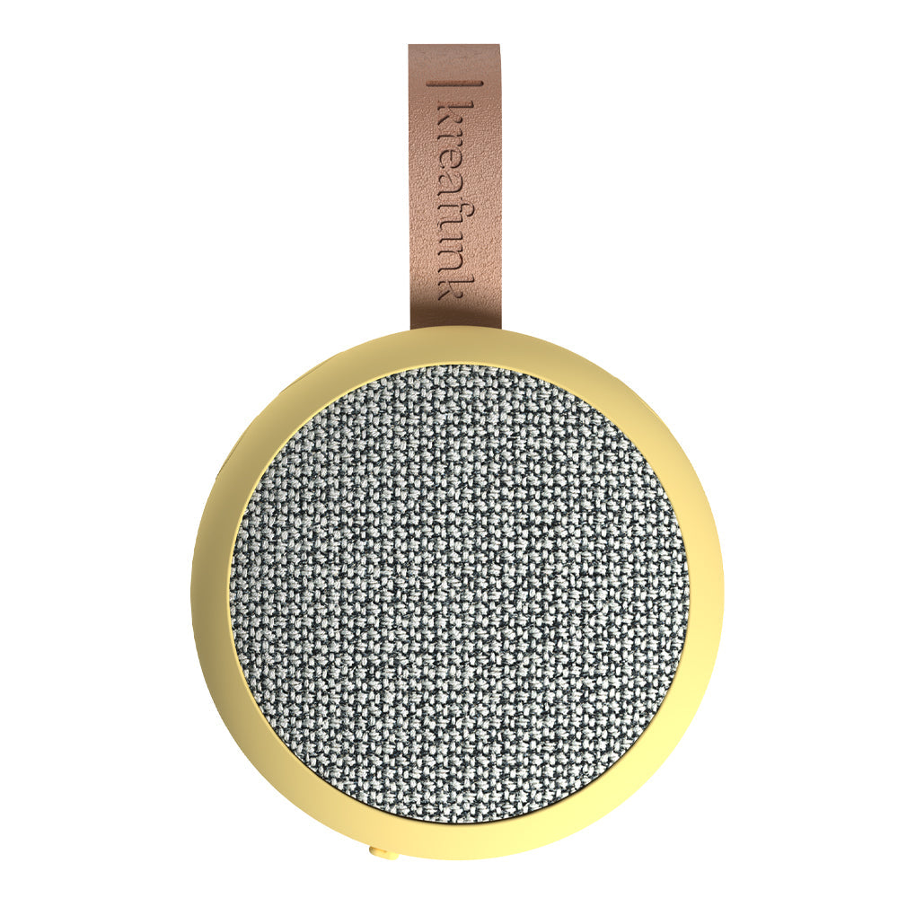 Kreafunk Ago 2 Fabric Bluetooth Speaker - Soft Yellow - Image 4