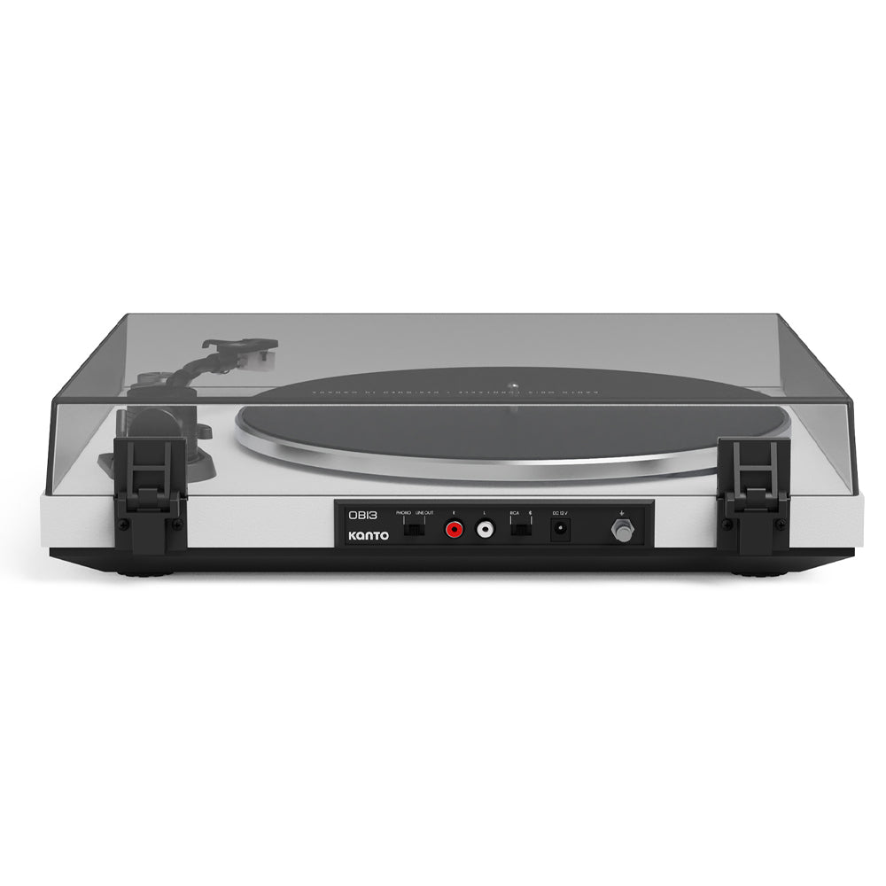 Kanto OBI3 Turntable with Bluetooth 5.3, Preamp, and Pitch Control - Matte White - Image 6