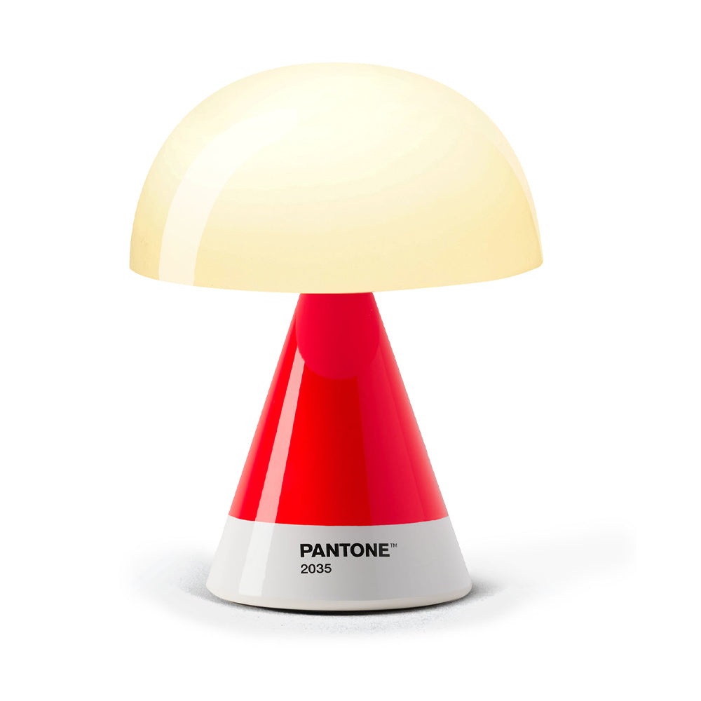 Lexon GIFT Set PANTONE - Includes Mino+ Mini Speaker, Flip Classic Clock, Mina M Lamp, Thykho 3 Speaker - 2035 Red - Image 5